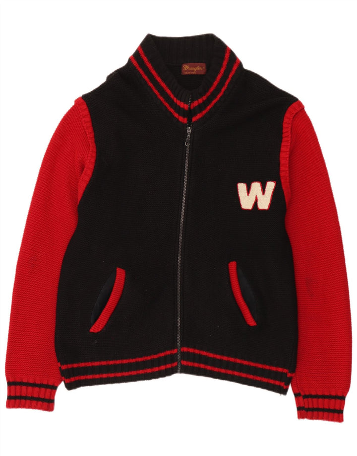 Wrangler Herre grafisk cardigan sweater Medium Sort Colourblock