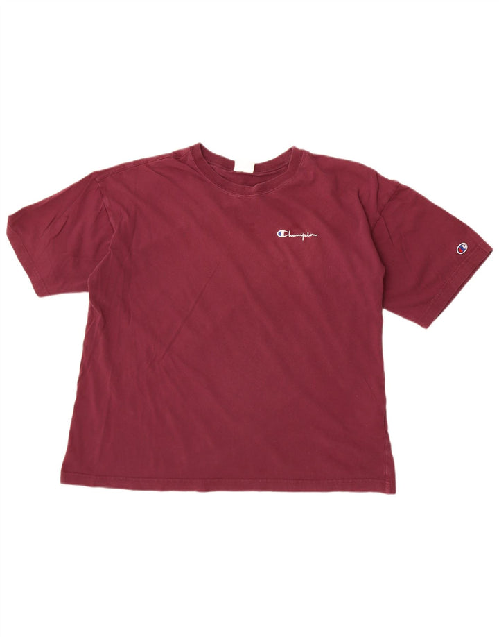 Champion Herre T-Shirt Top Medium Burgundy