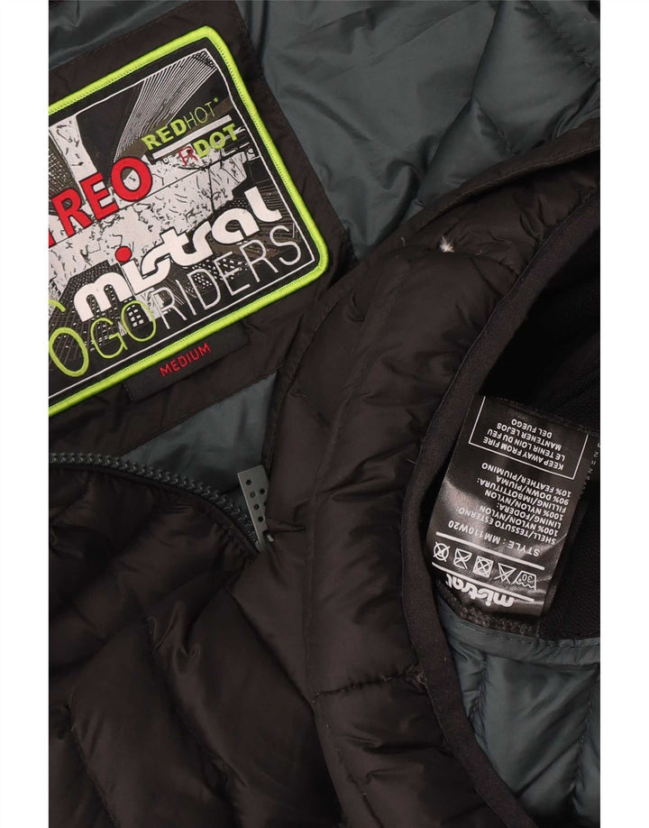 Mistral Herre hættepolstret jakke UK 38 Medium Sort Nylon