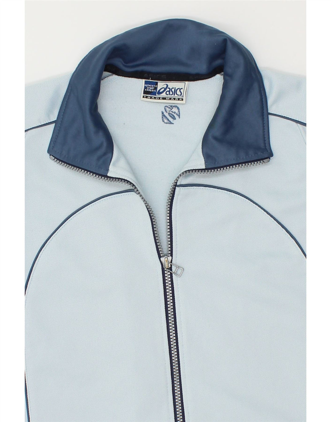 ASICS Womens Tracksuit Top Jacket UK 16 Large Blue Polyester Vintage Asics and Second-Hand Asics from Messina Hembry 