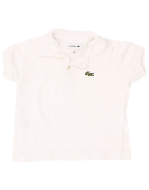 Lacoste Baby Boys Polo Shirt 9-12 Måneder Hvid Bomuld