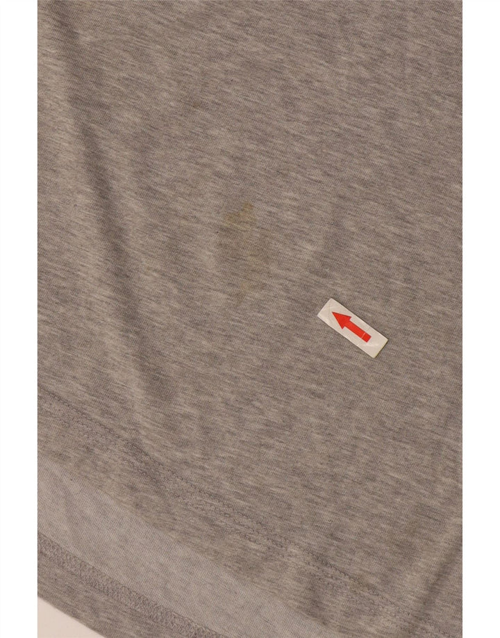 Adidas Herre Climalite T-Shirt Top XL Grå Flecked Bomuld