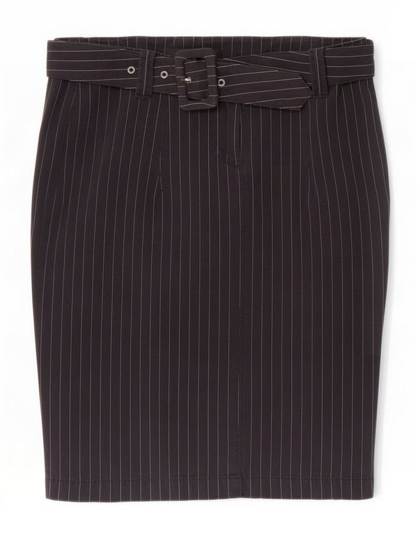 Calvin Klein kvinders blyantnederdel Medium W29 Marineblå nålestribet bomuld