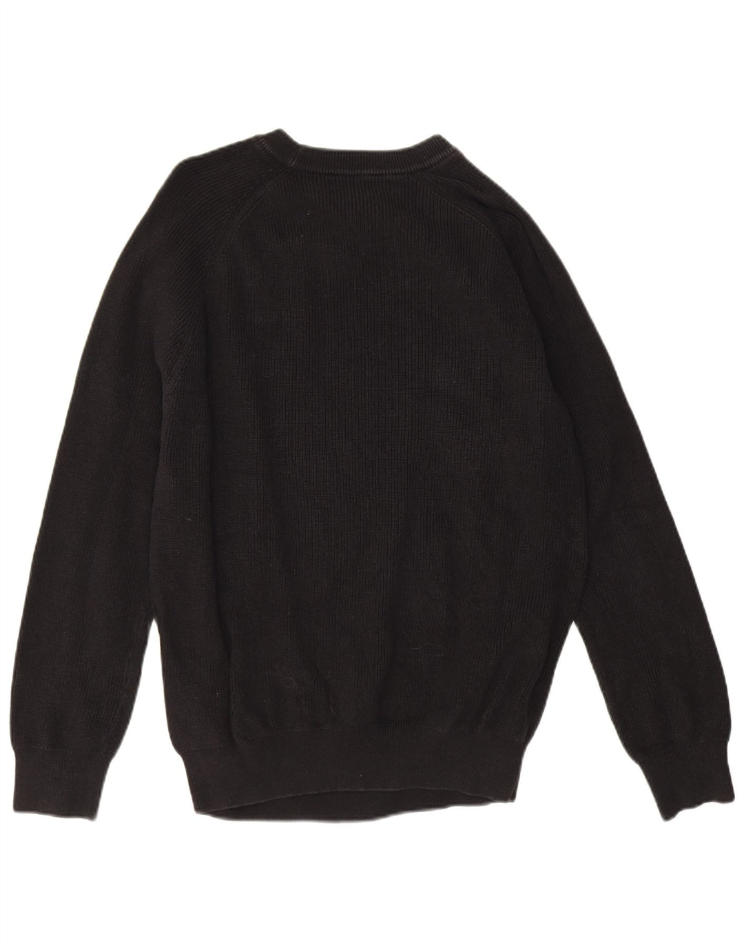 Zara Herre Boat Neck Jumper Sweater Stor Sort Bomuld