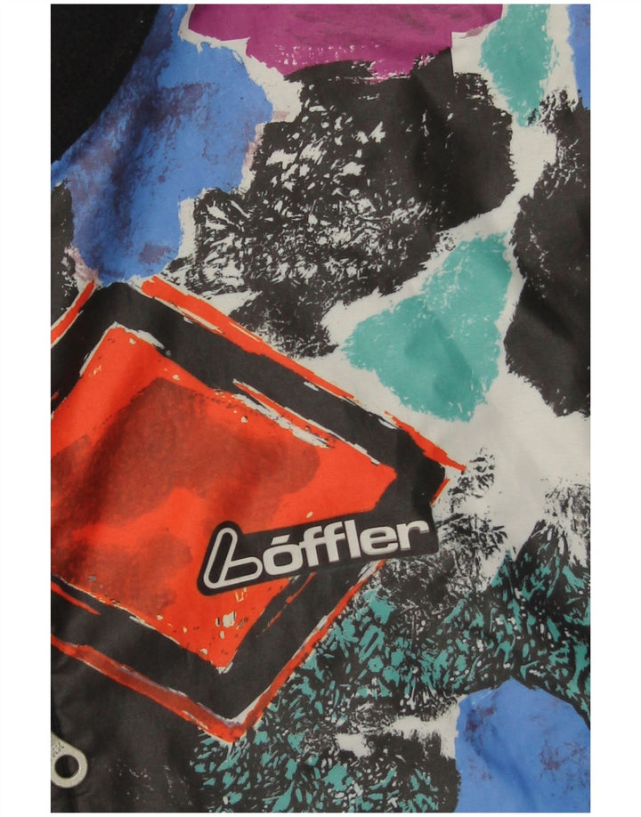 Loffler Fleecejakke til mænd UK 38 Medium Sort Geometrisk