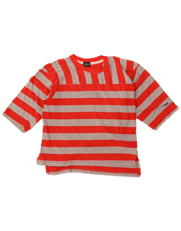 Wrangler Dame Oversized Top 3/4 ærme UK 10 Lille rød stribet