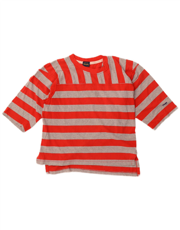 Wrangler Dame Oversized Top 3/4 ærme UK 10 Lille rød stribet