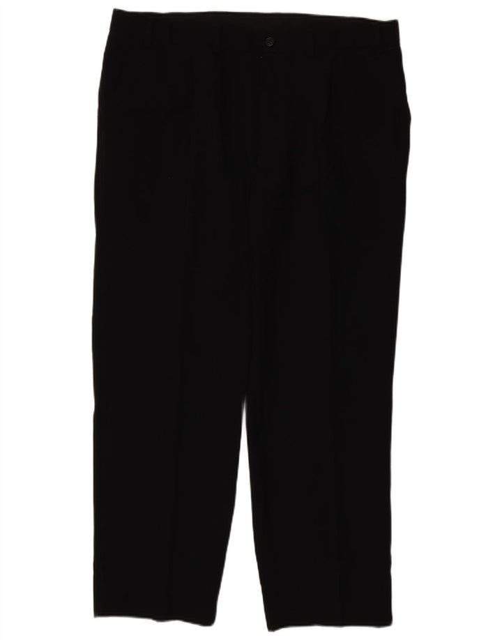 Marks & Spencer Straight Chino-bukser til mænd W38 L29 Sort polyester