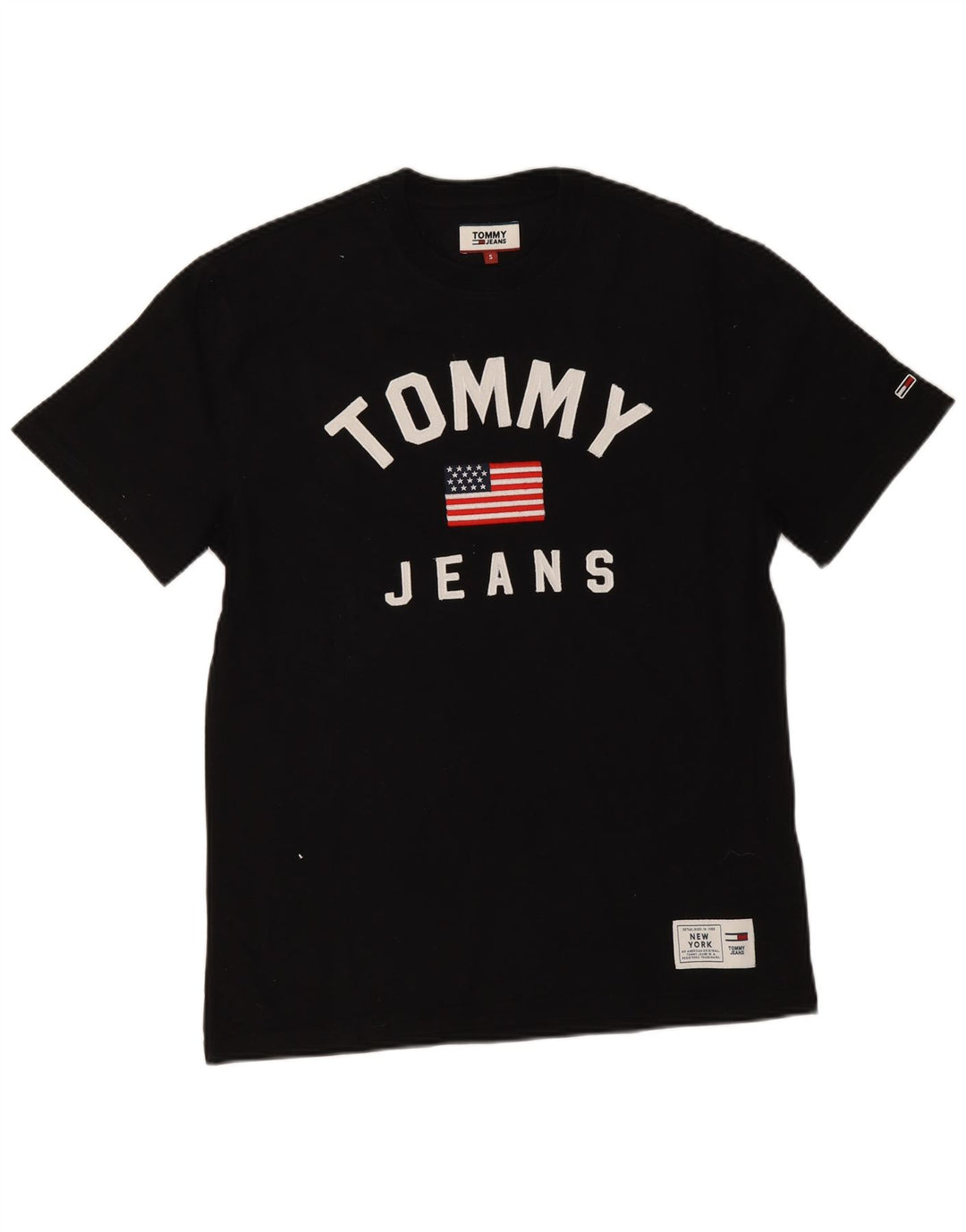 Tommy Hilfiger Herre grafisk T-shirt Top Lille sort bomuld
