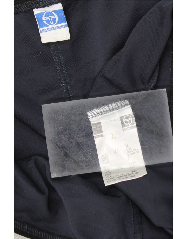 SERGIO TACCHINI Womens Graphic Tracksuit Trousers UK 16 Large  Navy Blue
