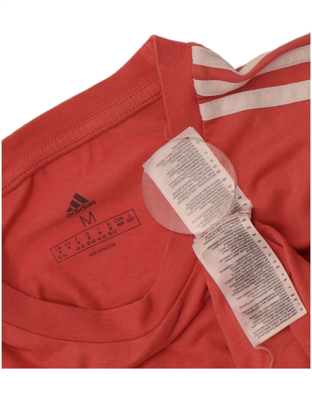 ADIDAS Womens T-Shirt Top UK 12/14 Medium Red Cotton