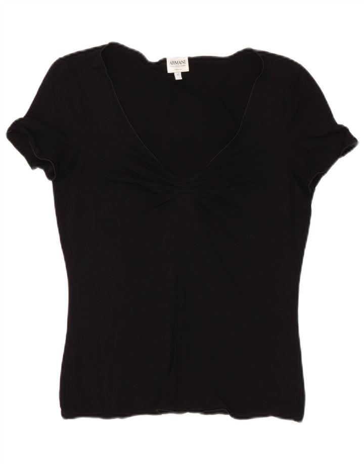 ARMANI COLLEZIONI Dame bluse Top IT 42 Medium Sort
