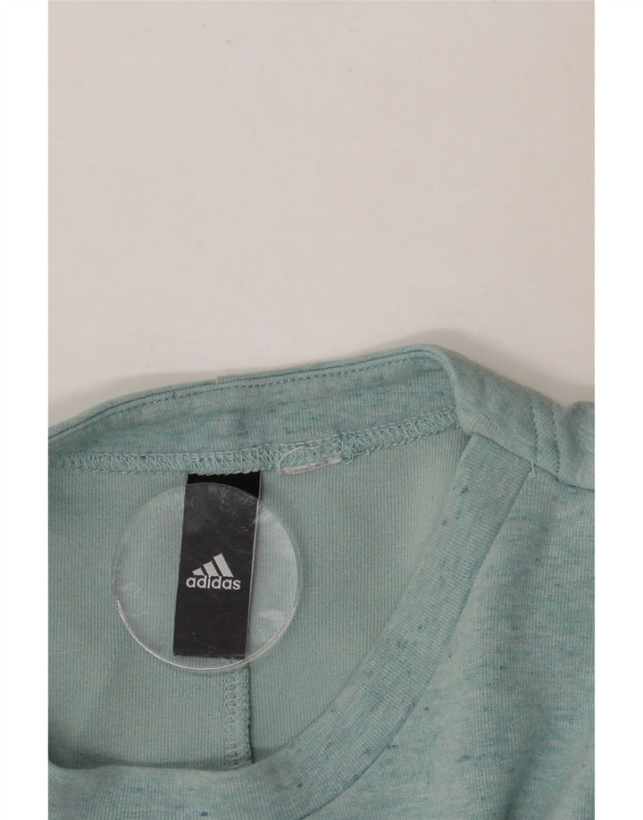 ADIDAS Dame Oversized Sweatshirt Jumper UK 14 Medium Green Flecked