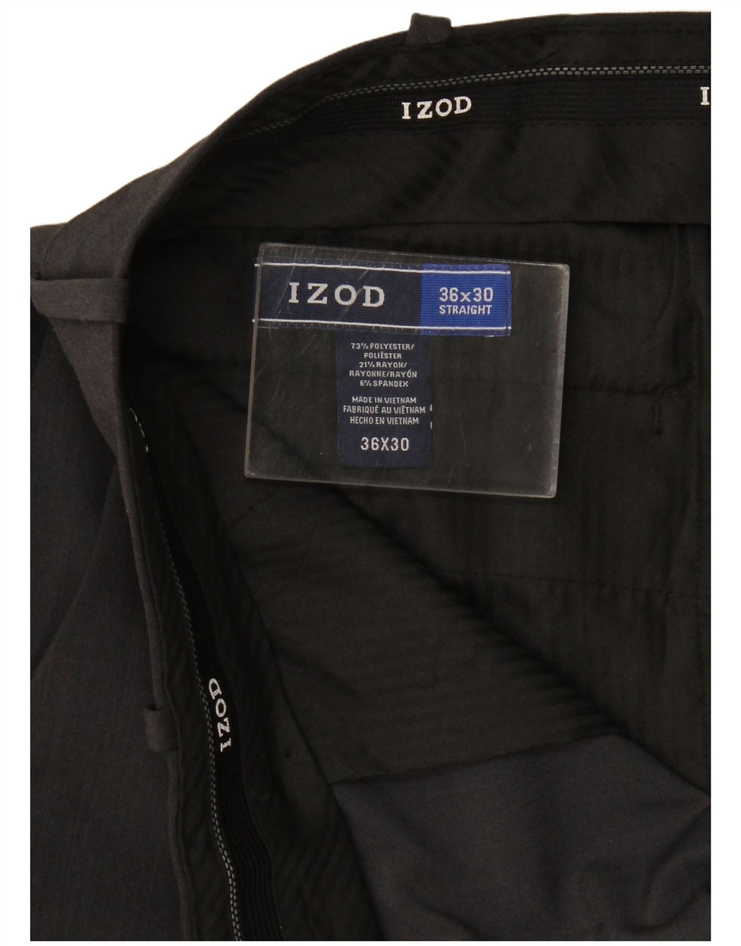 Izod Herre Crop Straight Suit Bukser W36 L25 Grå Polyester