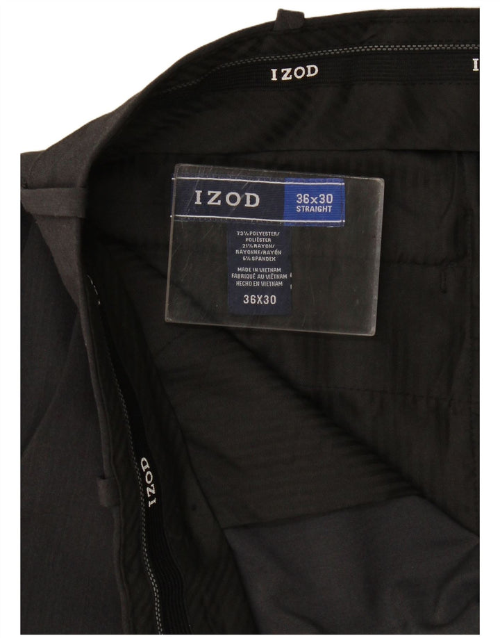 Izod Herre Crop Straight Suit Bukser W36 L25 Grå Polyester