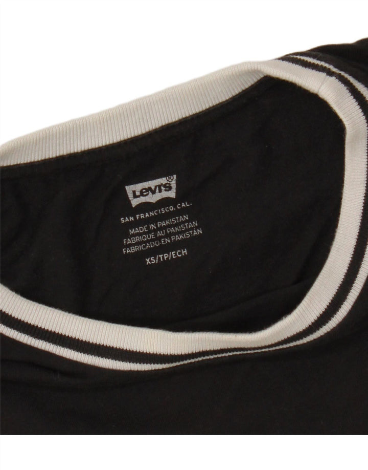 LEVI'S T-shirt top til kvinder UK 6 XS Sort