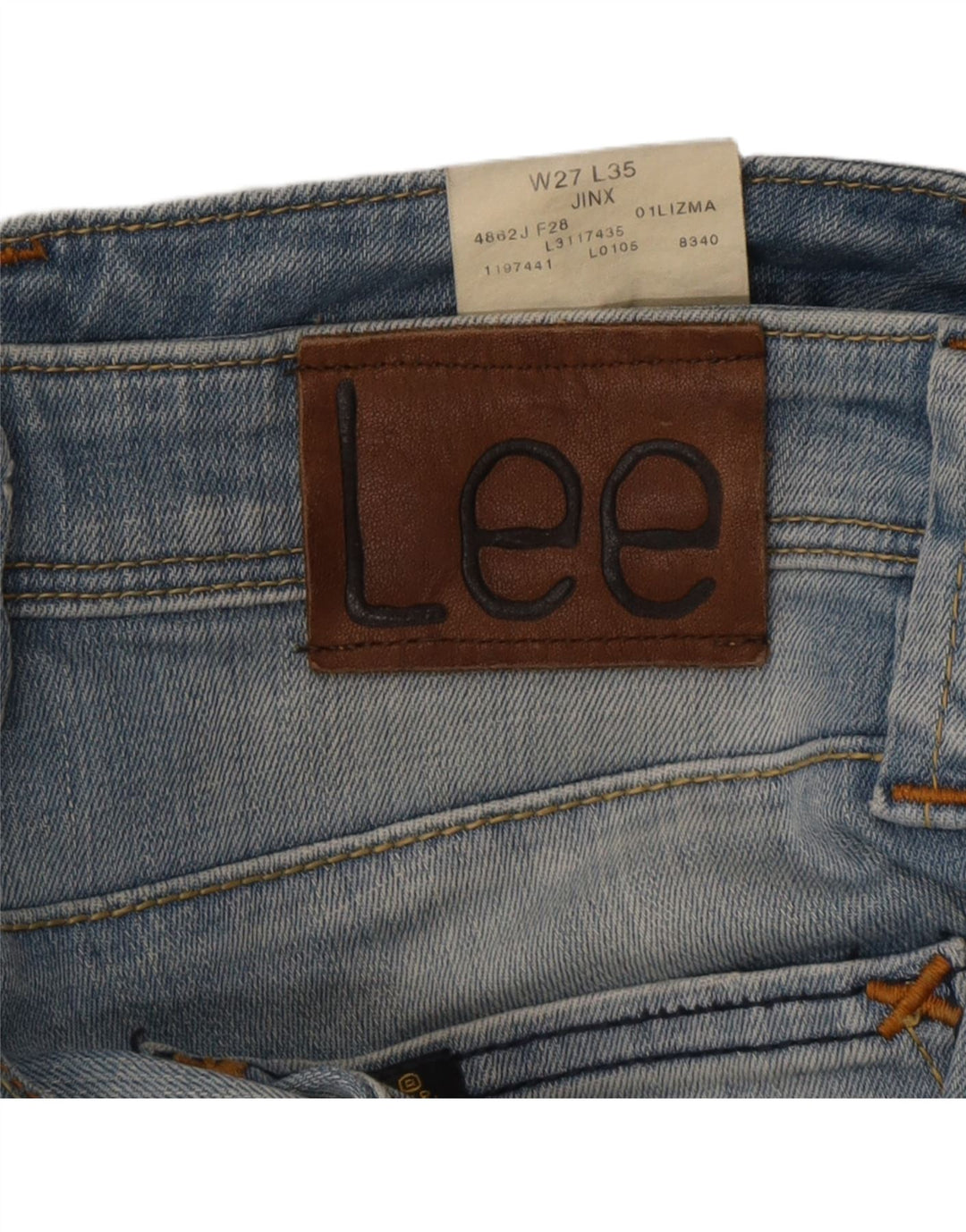 LEE Dame Jinx Straight Jeans W27 L30 Blå Bomuld