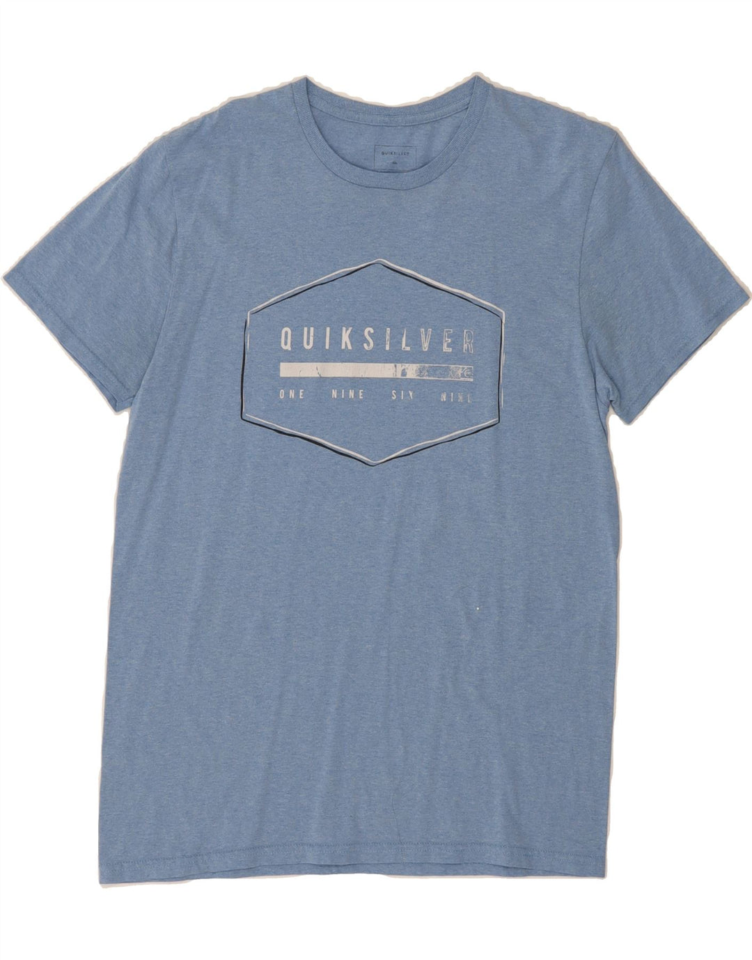 QUIKSILVER Mens Regular Fit Graphic T-Shirt Top Medium Blue Cotton Vintage Quiksilver and Second-Hand Quiksilver from Messina Hembry 