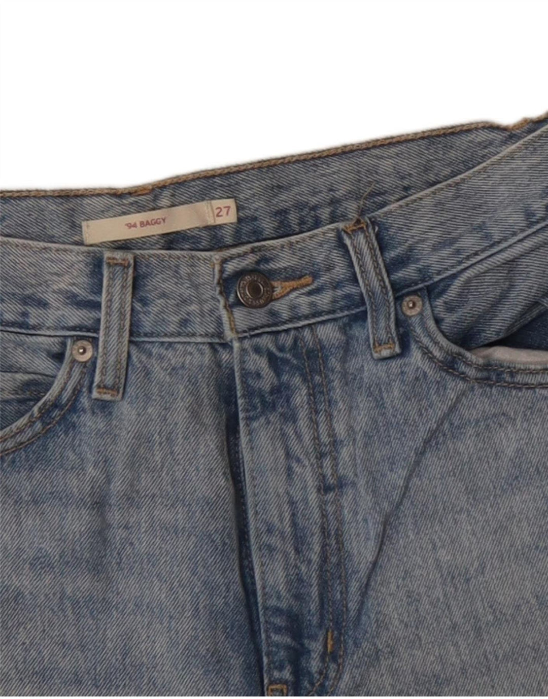 LEVI'S Baggy denimshorts til kvinder W27 Små blå bomuld