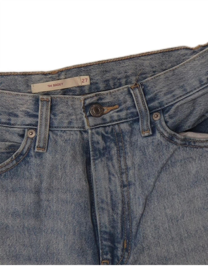 LEVI'S Baggy denimshorts til kvinder W27 Små blå bomuld