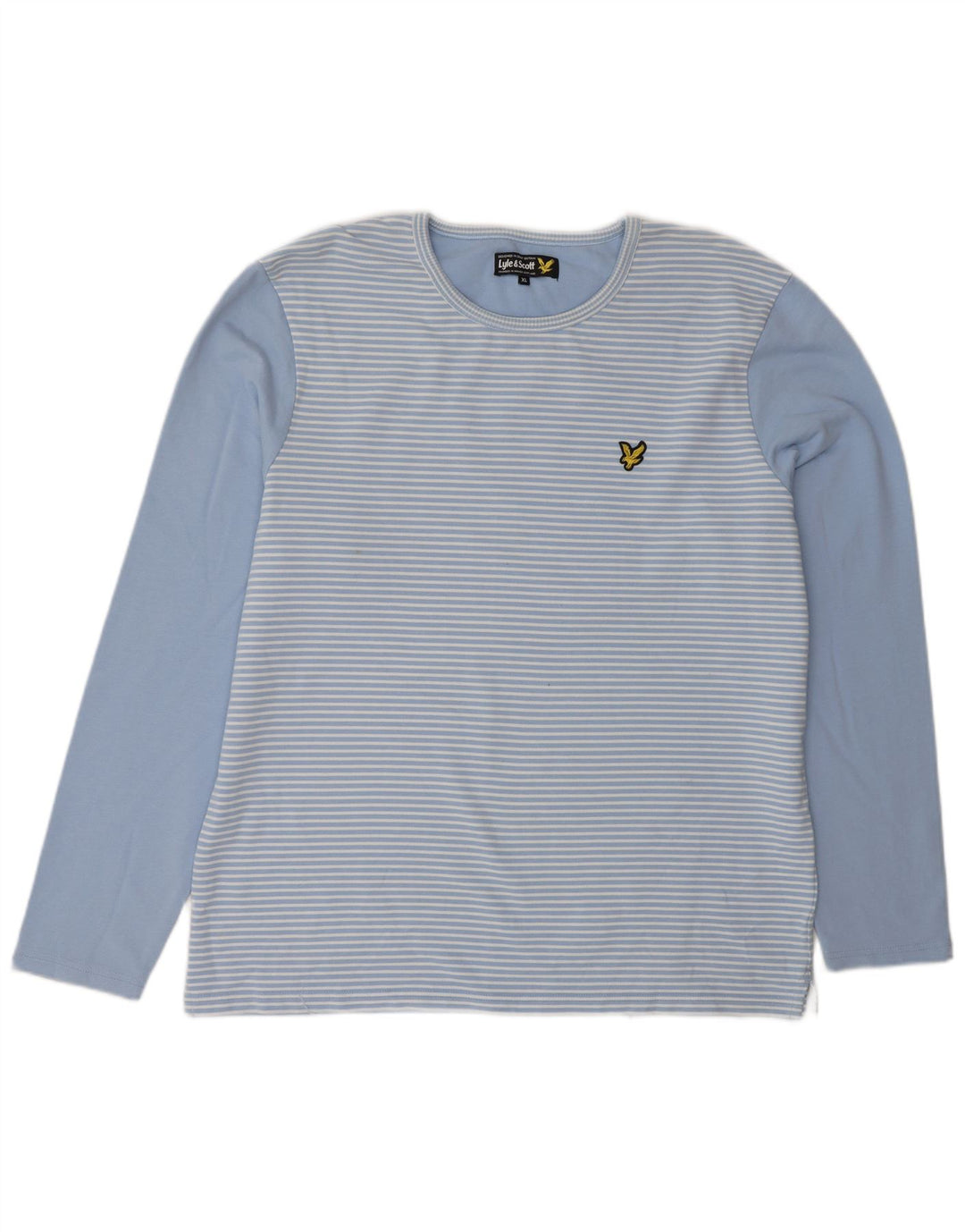 Lyle & Scott Herre Top Langærmet XL Blå Nålestribe
