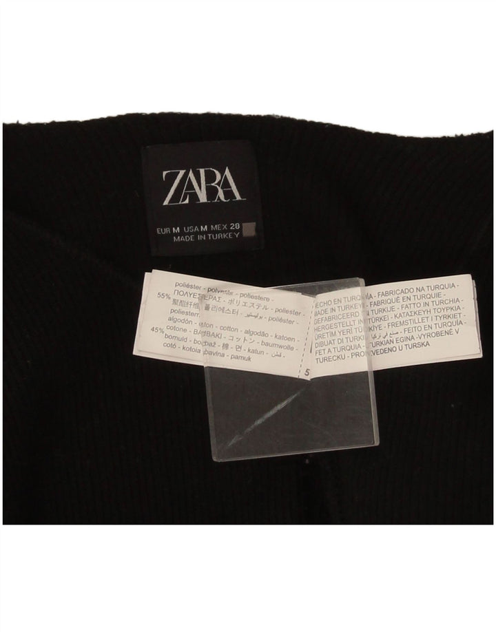 Zara Bolero Jumper med 3/4 ærmer til kvinder UK 14 Medium Sort Polyester