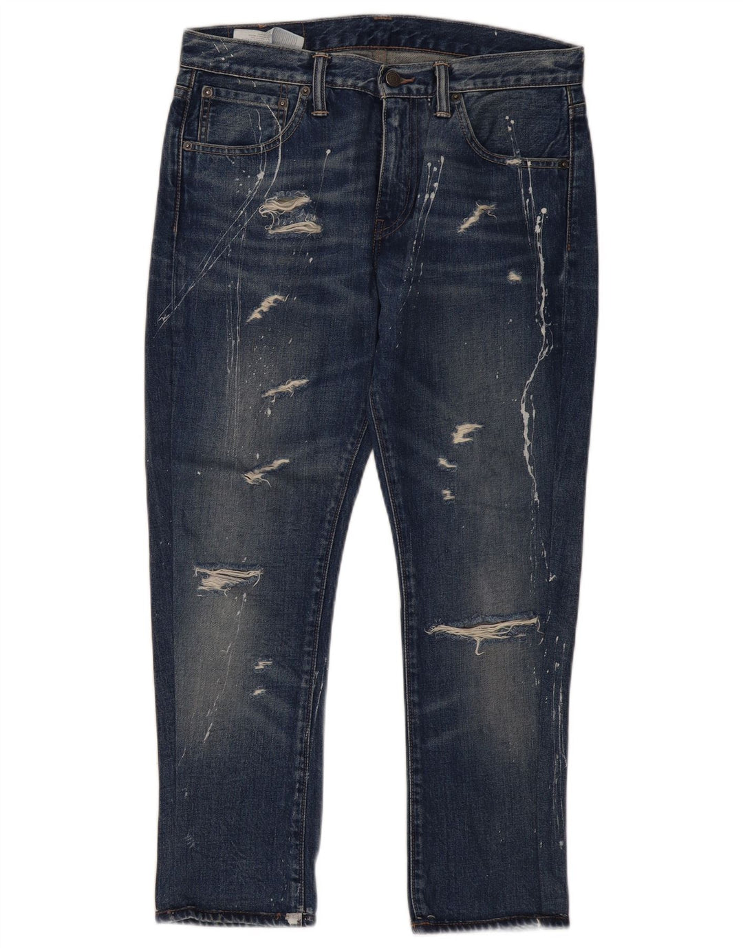 Levi's Womens 527 Distressed Slim Jeans W32 L28 Blå Bomuld