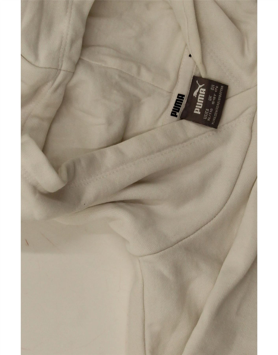 Puma piger grafisk hættetrøje 15-16 år hvid