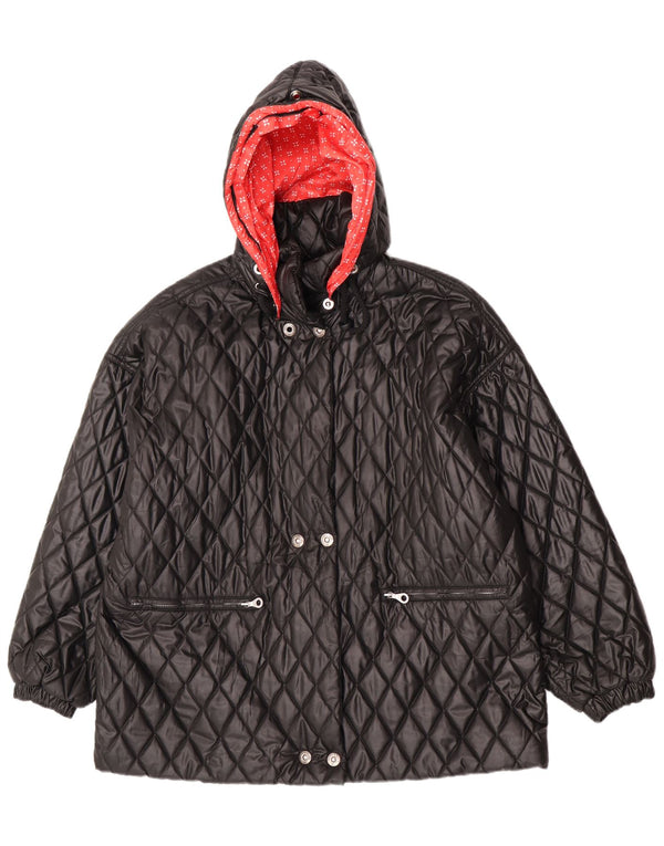 Belfe & Belfe Dame Hætte Oversized Quiltet Jakke IT 44 Medium Sort