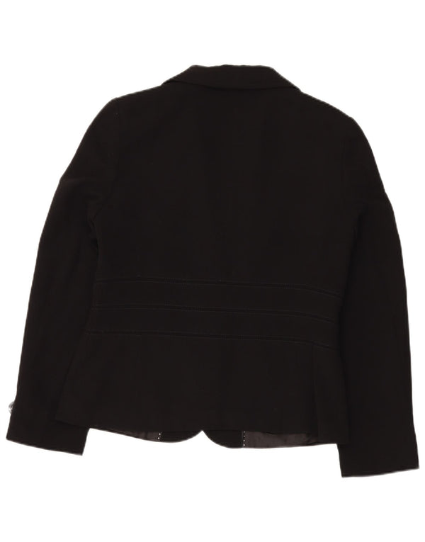 Marks & Spencer Dame 2-knaps blazerjakke UK 14 Medium Sort Polyester