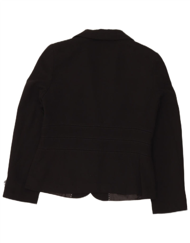 Marks & Spencer Dame 2-knaps blazerjakke UK 14 Medium Sort Polyester