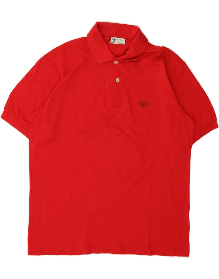 SERGIO TACCHINI Mens Polo Shirt Large Red Vintage Sergio Tacchini and Second-Hand Sergio Tacchini from Messina Hembry 