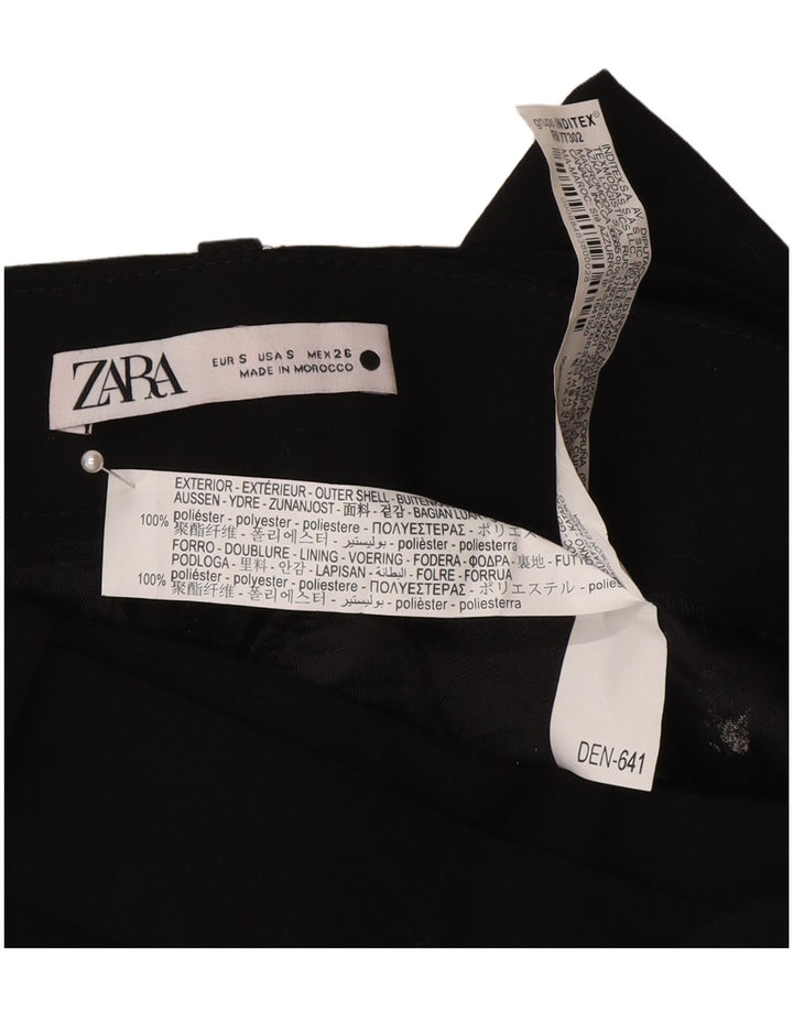 Zara højtaljede chinoshorts til kvinder Small W26 sort polyester