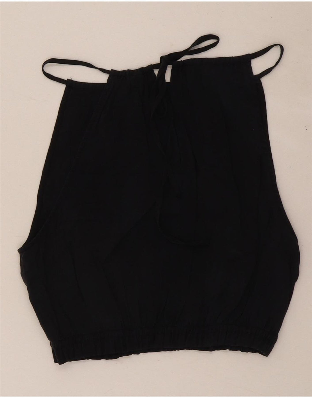 Zara Womens Crop Halter Top UK 4 XS Sort