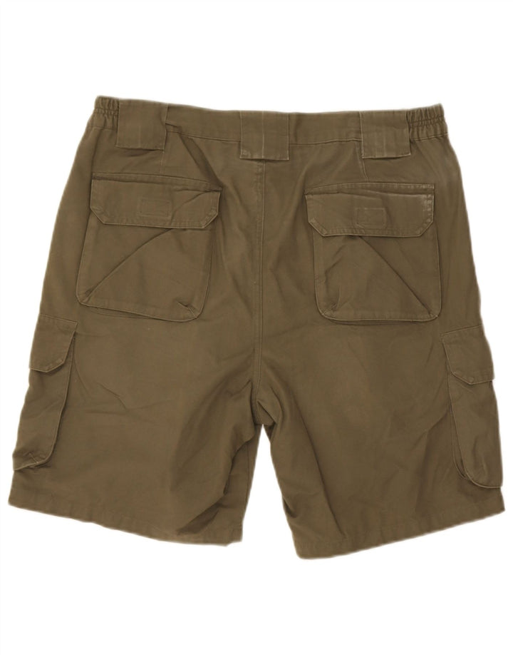 Zara Herre Cargo Shorts EU 42 Large W32 Khaki Cotton