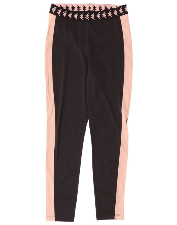 Kappa Womens Tezenis Grafiske Leggings UK 8 Small Black Colourblock