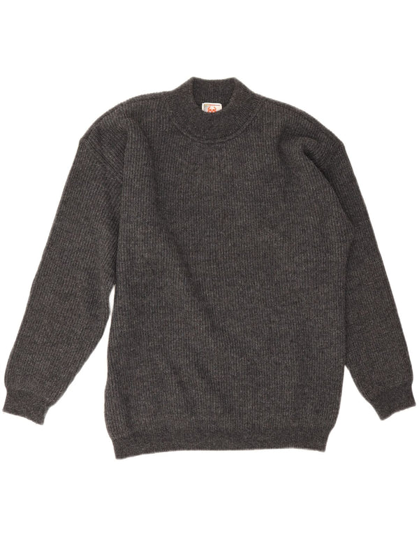 Stefanel Herre Turtle Neck Jumper Sweater Medium Grey Uld
