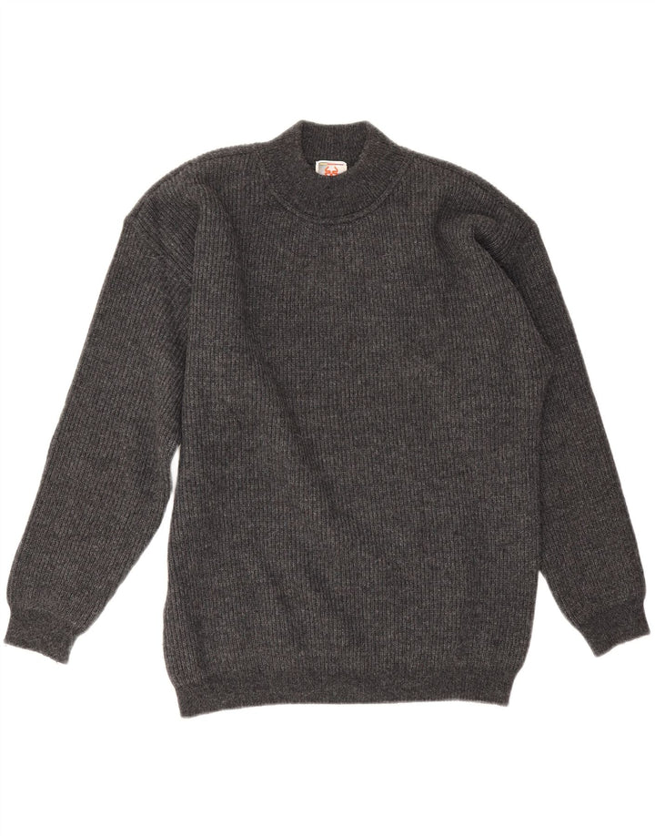 Stefanel Herre Turtle Neck Jumper Sweater Medium Grey Uld