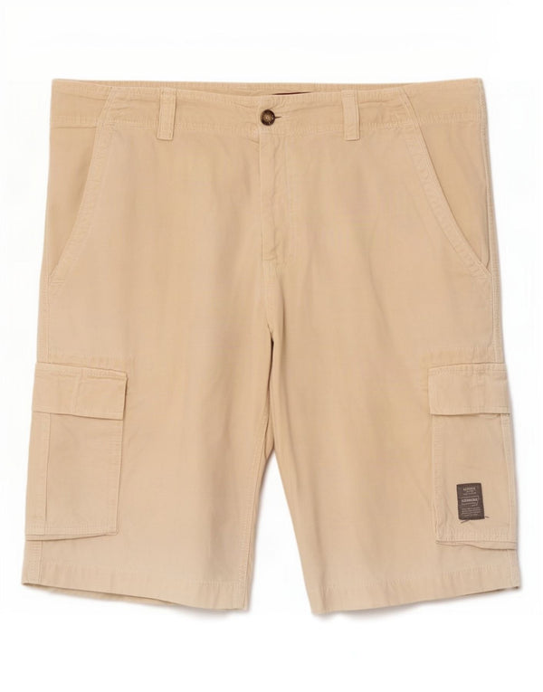 Carrera Mens 618 Cargo Shorts XL W38 Beige Cotton