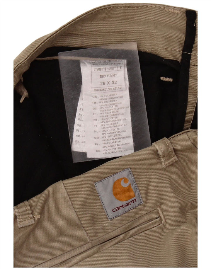 CARHARTT Herre Slim Chino Bukser W29 L32 Beige Bomuld