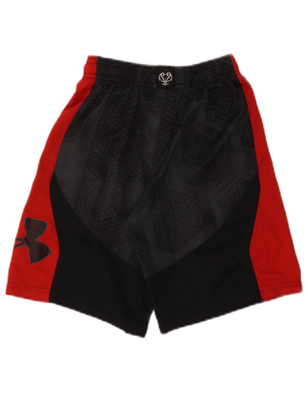 UNDER ARMOUR Drenge Heat Gear Sportsshorts 9-10 år Medium Sort Geometrisk