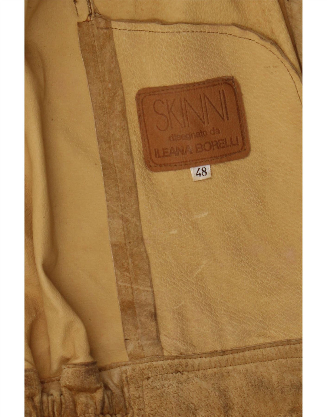 Skinni Dame Ruskindsjakke IT 48 XL Beige