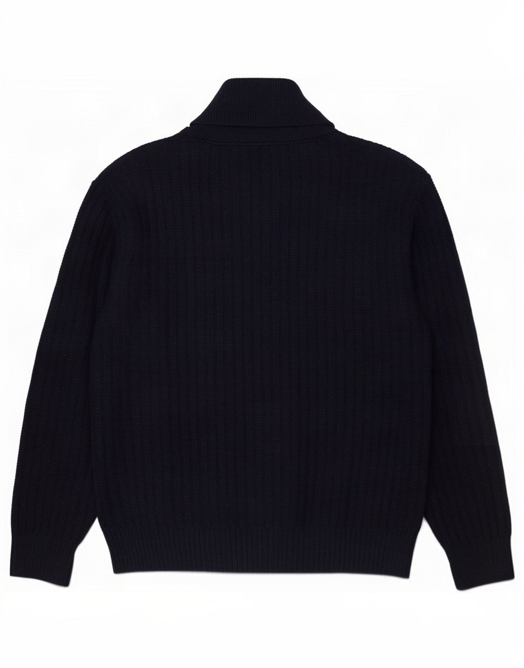 Zara Herre Shawl Neck Jumper Sweater XL Navy Blue Akryl