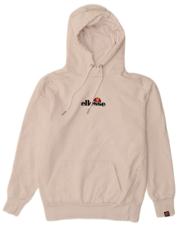 ELLESSE Grafisk hættetrøje til mænd, lille råhvid bomuld