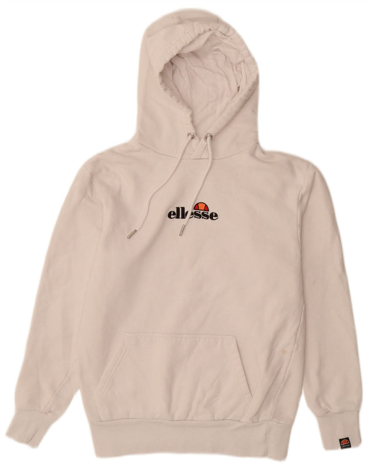ELLESSE Grafisk hættetrøje til mænd, lille råhvid bomuld