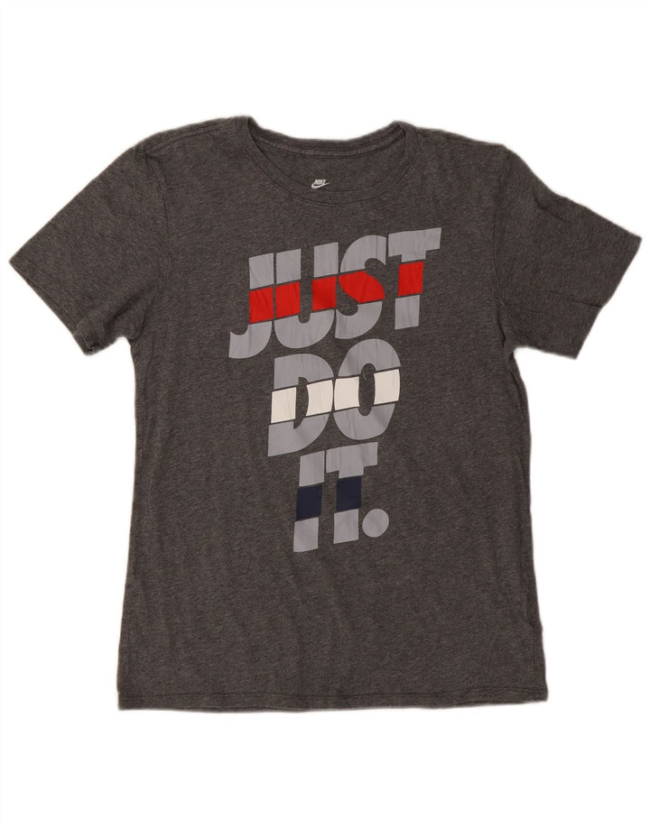 Nike grafisk T-shirt top til kvinder DK 10 Lille grå bomuld