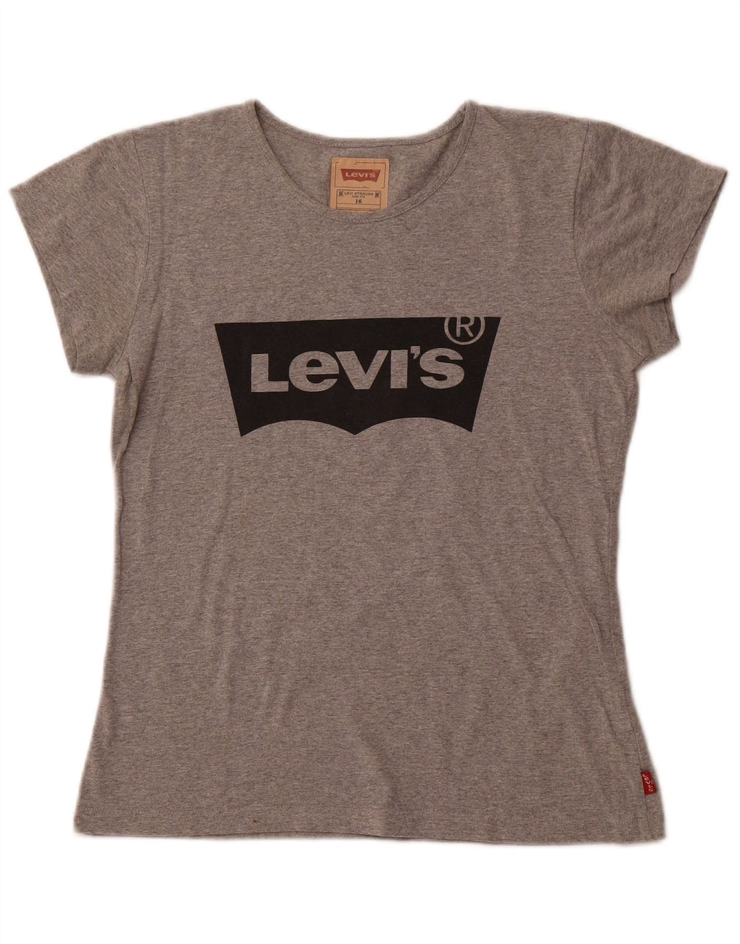 LEVI'S Piger Grafisk T-Shirt Top 15-16 År Grå Polyester