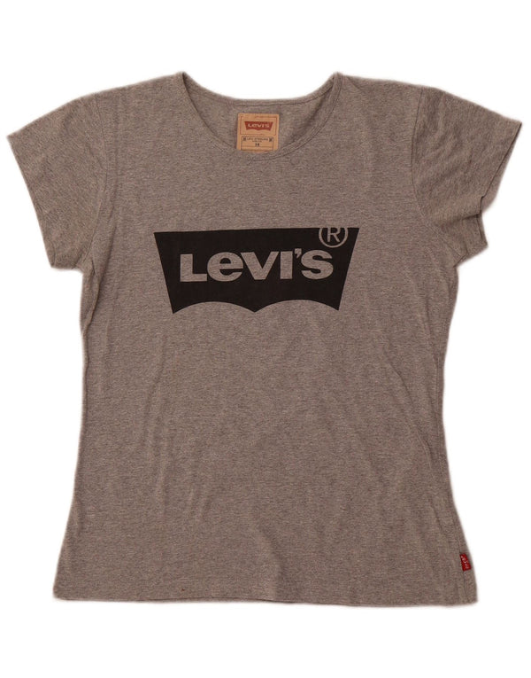 LEVI'S Piger Grafisk T-Shirt Top 15-16 År Grå Polyester