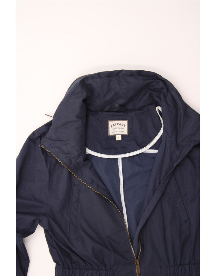 FAT FACE Womens Bomber Jacket UK 8 Small  Navy Blue Cotton Vintage Fat Face and Second-Hand Fat Face from Messina Hembry 