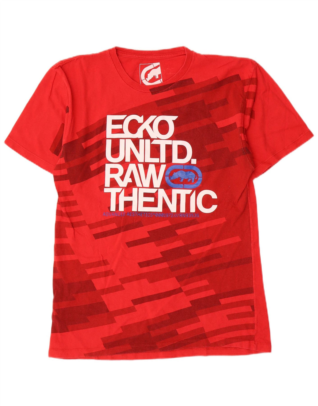 Ecko Unltd Herre grafisk T-shirt Top Lille rød geometrisk bomuld